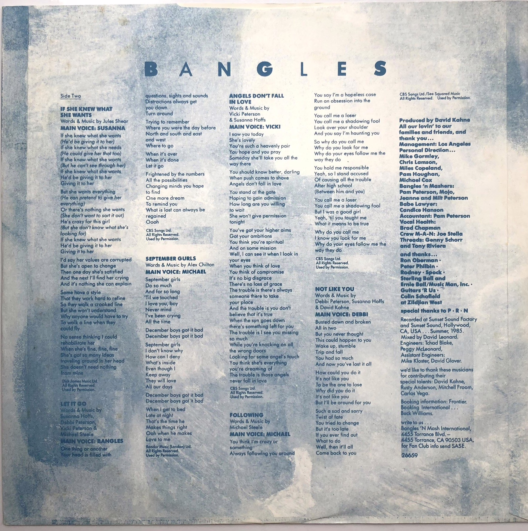 Bangles - Different Light